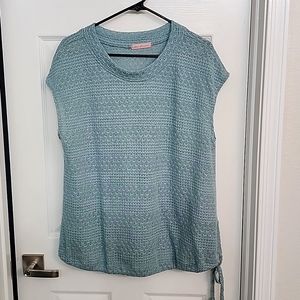 New! Summer is here! Light sweater top with drawstring side tie.